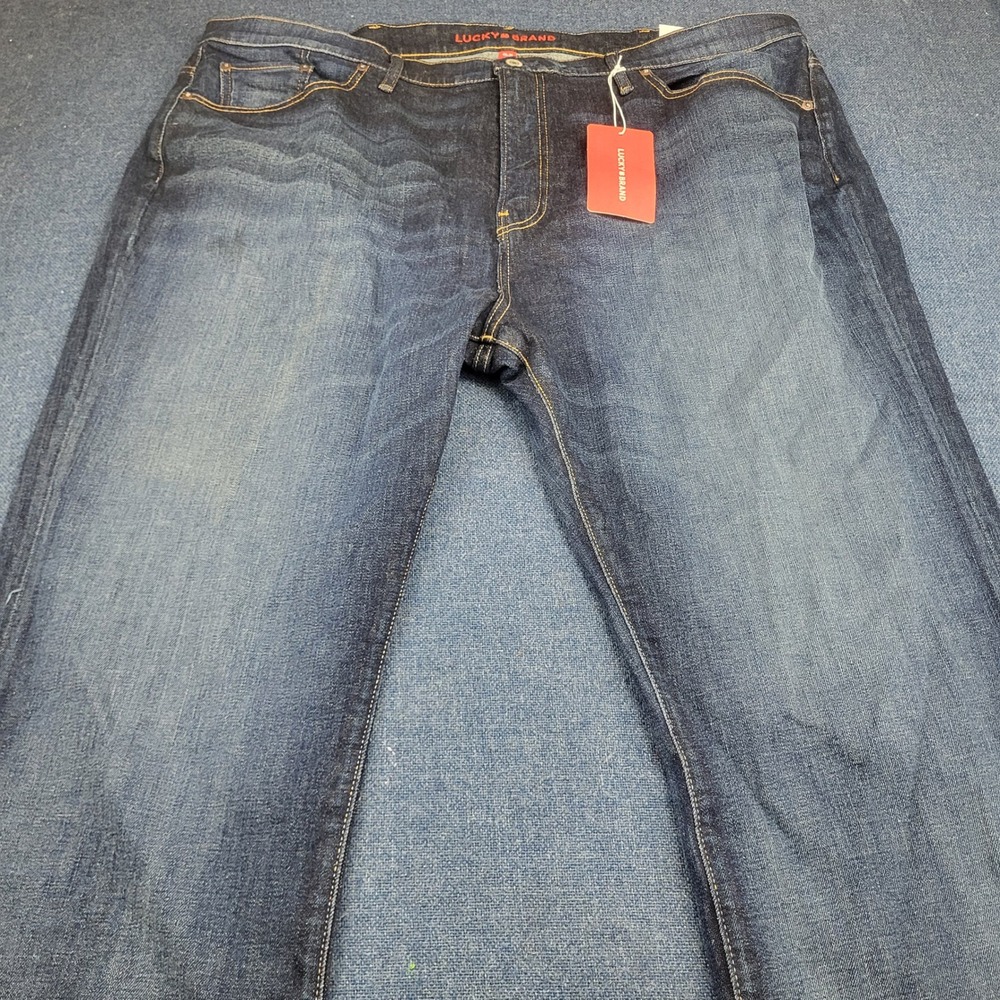 Lucky Brand 181 Relaxed Straight Mens Dark Wash Denim Jeans 46x30 NWT